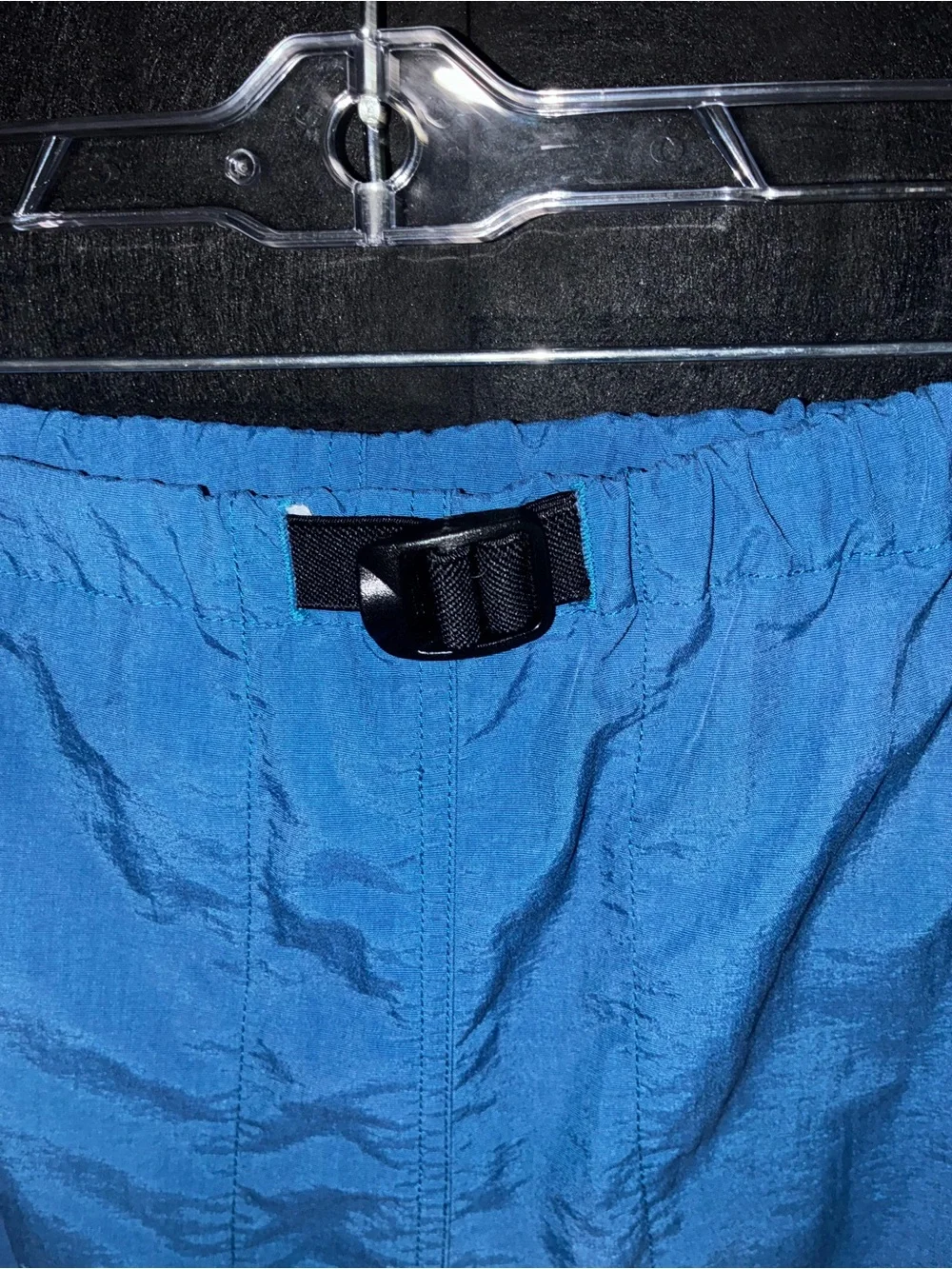 The North Face Vintage Blue Nylon Belted Hiking Shorts Gorpcore Outdoor TNF